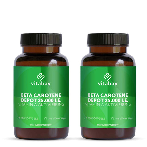 Beta Carotene 25,000 IU Depot - 180 vegan softgels