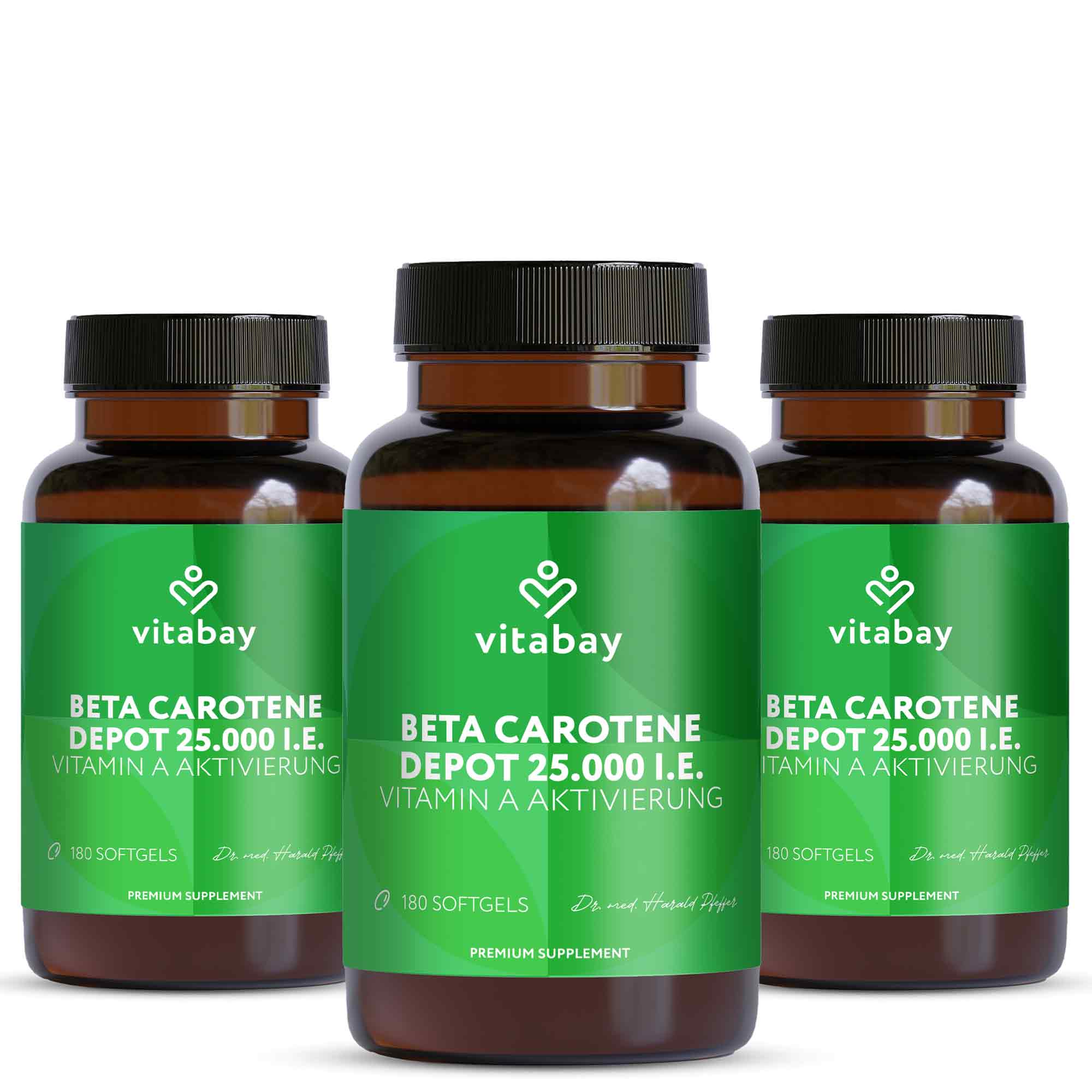 Beta Carotene 25.000 I.E. Depot - 180 vegane Softgels