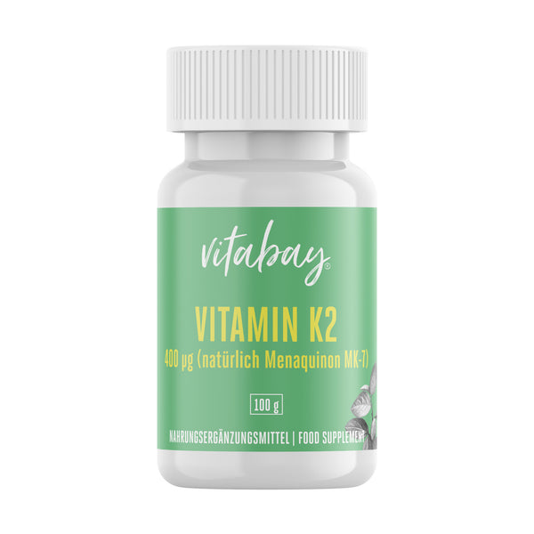 Vitamin K2 Pulver - 400 µg hochdosiert - 365 Portionen Vegan (mit D-Mannose)
