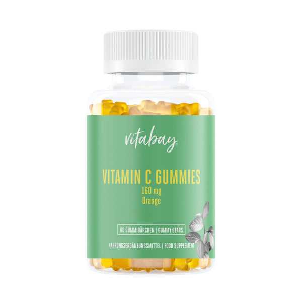 Vitamin C 160 mg - 60 vegane Gummibärchen - Orange Geschmack