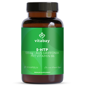 5-HTP 100 mg mit Vitamin B6 – 120 vegane Kapseln – aus Griffonia
