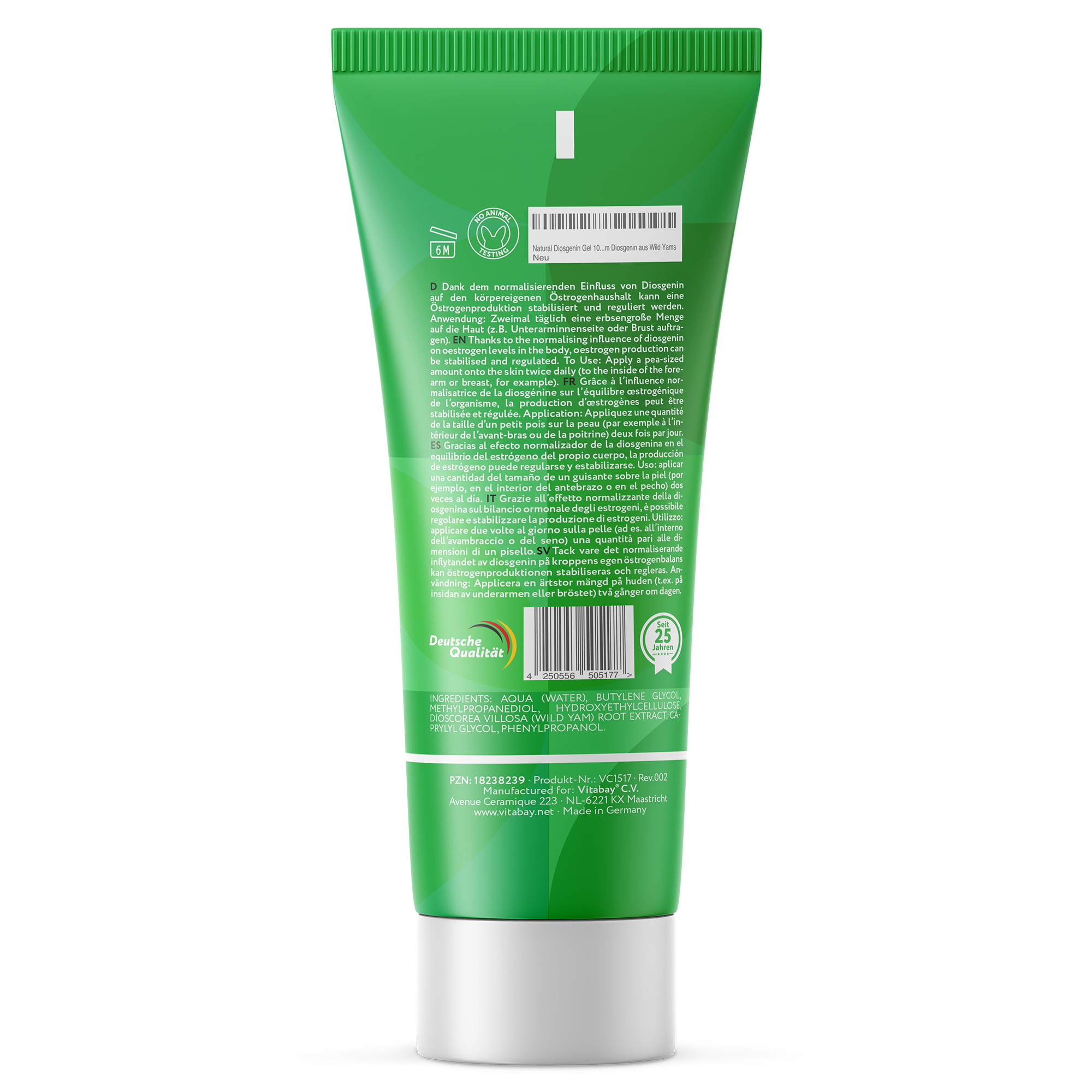 Natural Diosgenin Gel extra stark - 64% Diosgenin (aus 80% Wild Yams Extrakt)