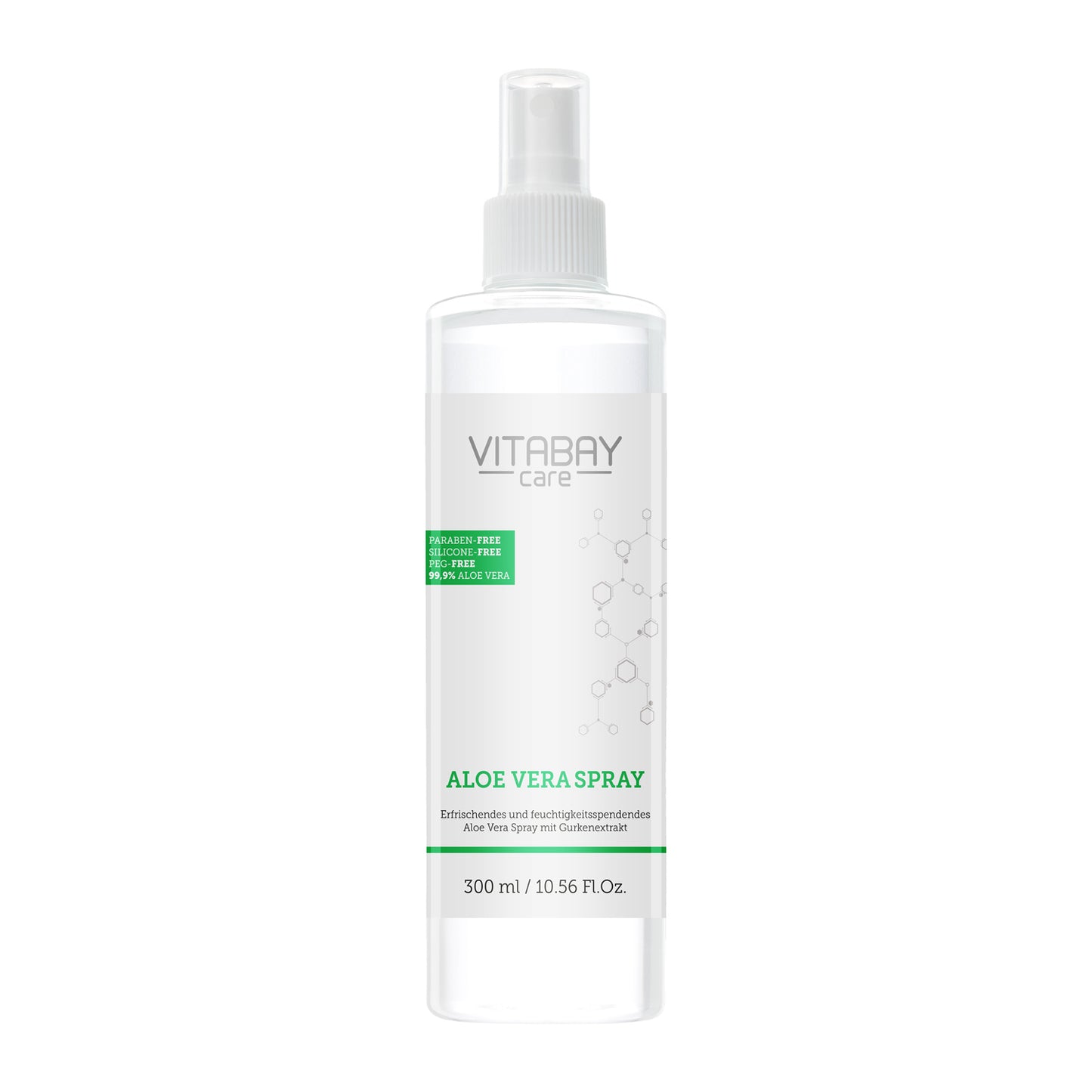 Aloe Vera Spray für Körper & Haar - 99,9 % biologisch reine Aloe Vera, mit Hyaluronsäure