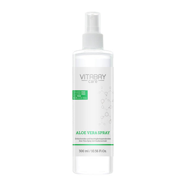 Aloe Vera Spray für Körper & Haar - 99,9 % biologisch reine Aloe Vera, mit Hyaluronsäure