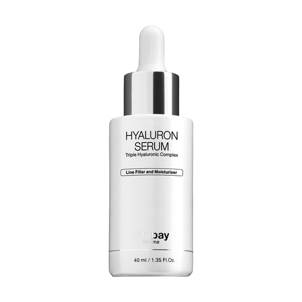 Hyaluron Serum - 3-fach Hyaluronsäure für trockene Gesichtshaut & Anti-Aging - 40 ml