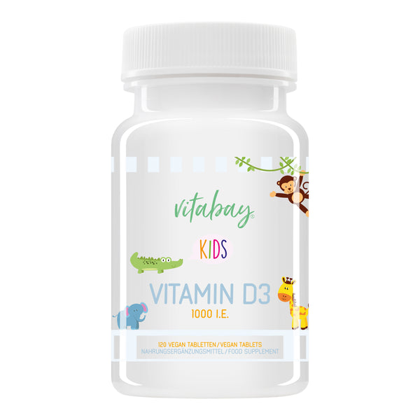 Vitamin D3 1000 IE - 120 vegane Lutschtabletten für Kinder
