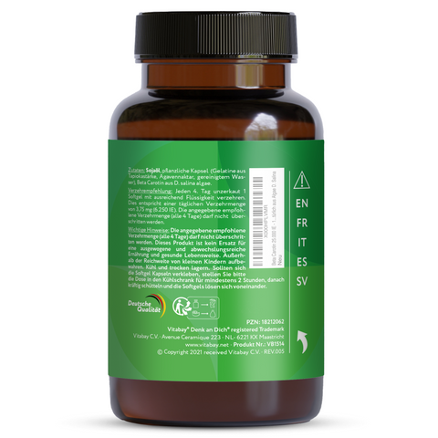 Beta Carotene 25,000 IU Depot - 180 vegan softgels