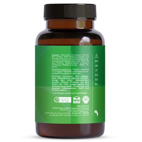 Lion's Mane 60,000 mg - 180 Vegan Tablets