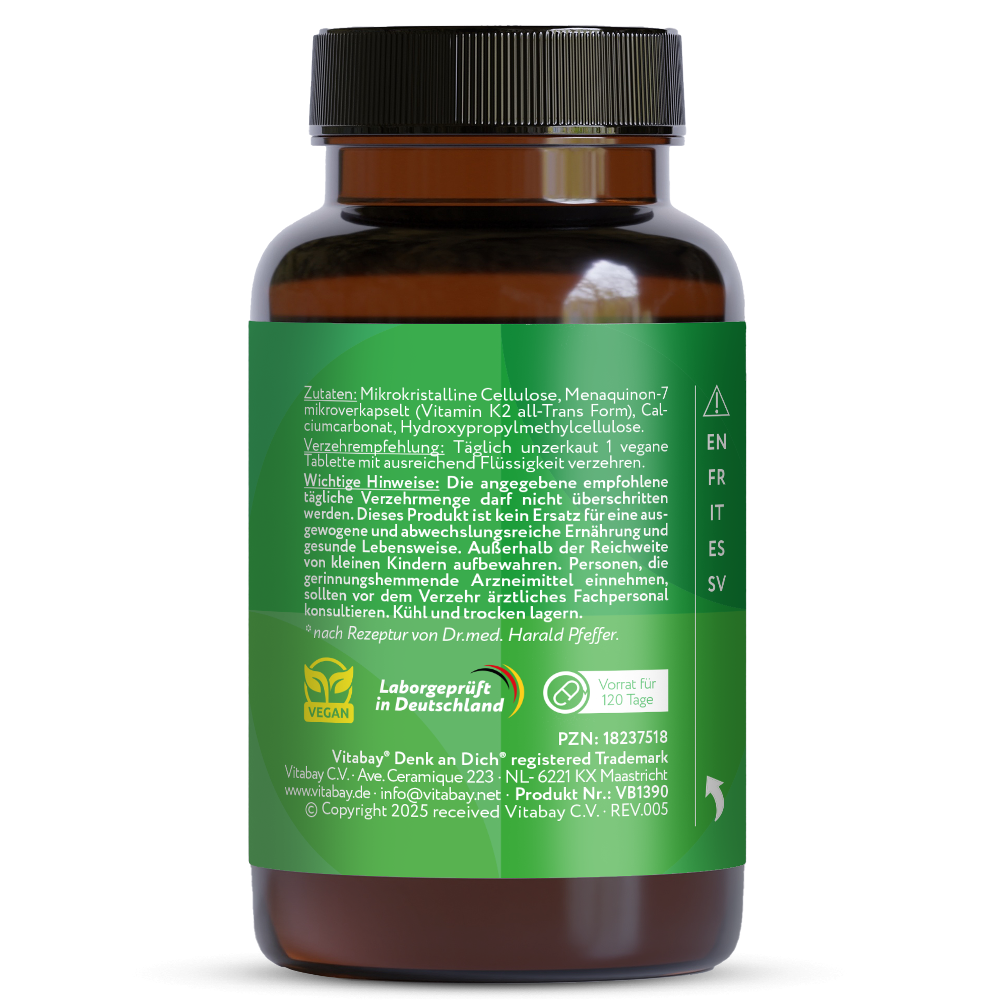 Vitamin K2 100 µg - 120 Vegane Tabletten