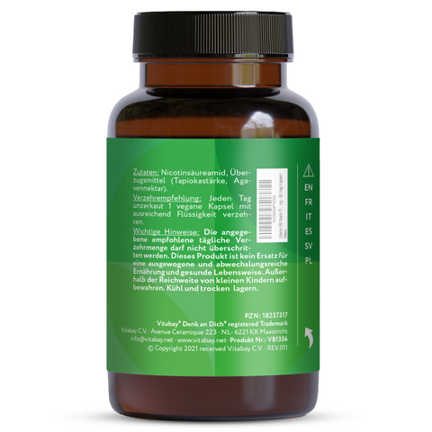 Vitamin B3 Niacin Flush-Free 500 mg - 90 Vegan Capsules