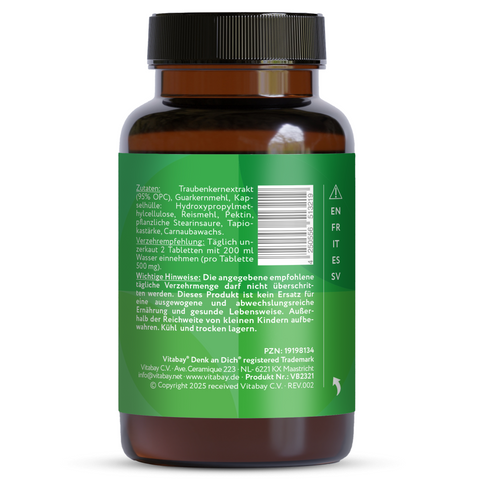 OPC Grape Seed Extract High Strength - 1000mg - 120 Vegan Tablets