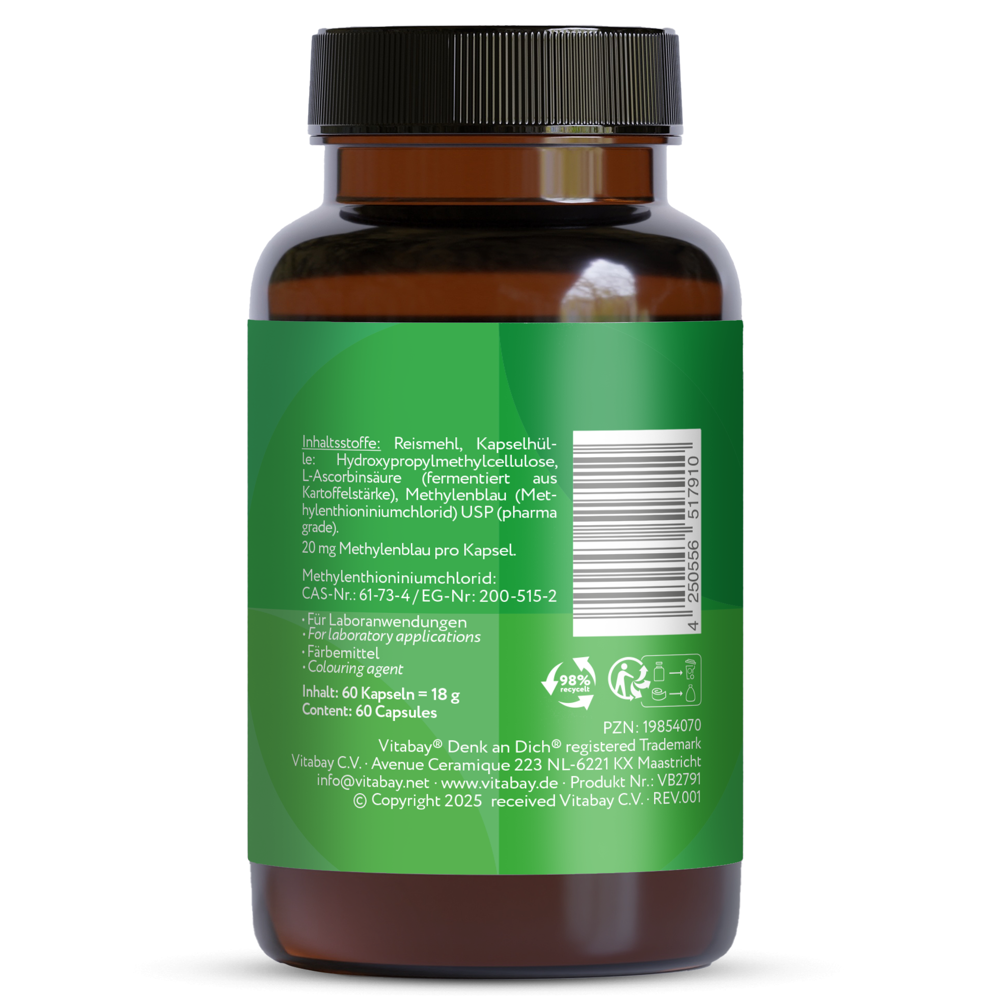 Methylenblau USP Kapseln – Hochreine Laborqualität