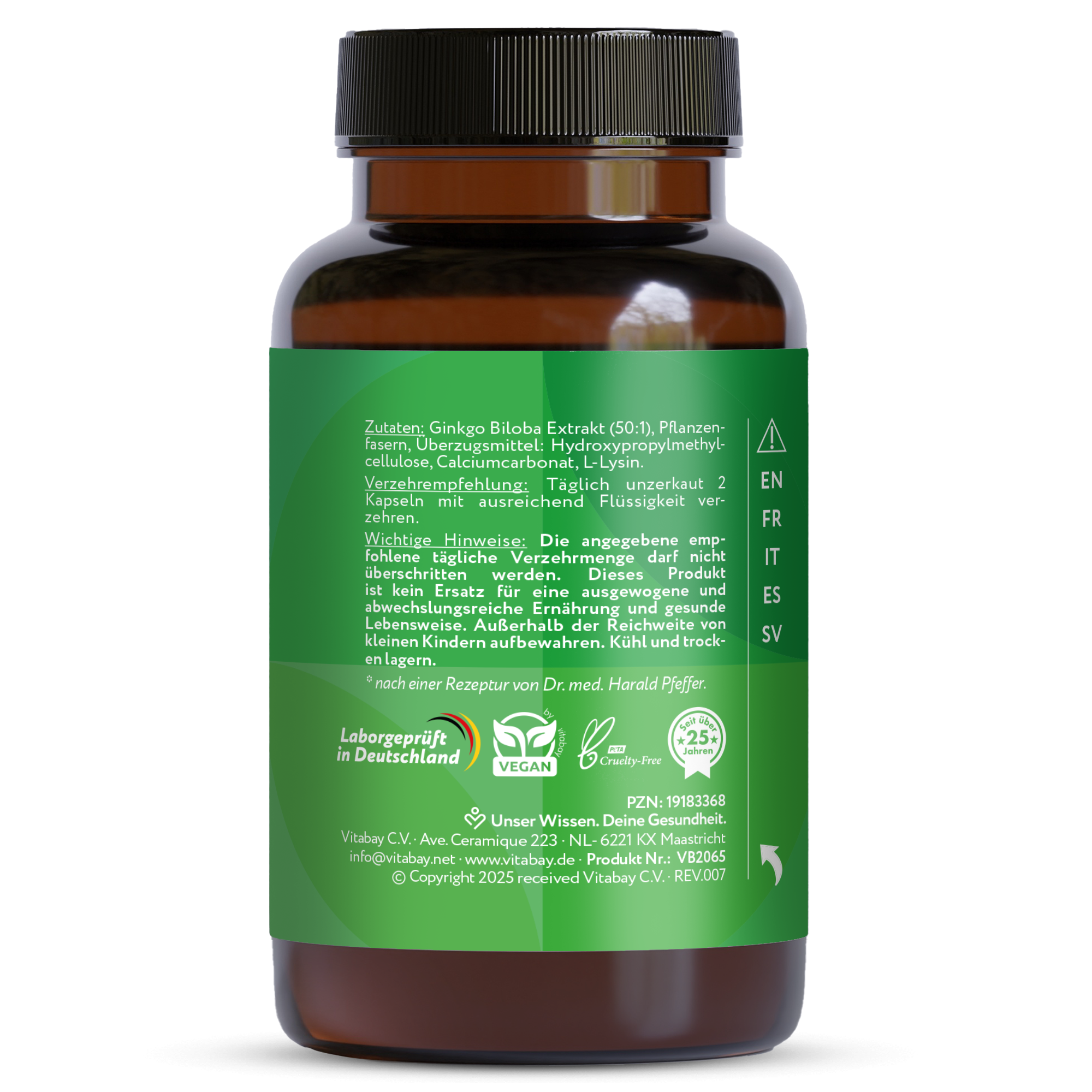 Ginkgo Biloba 6000 mg - 180 vegane Kapseln