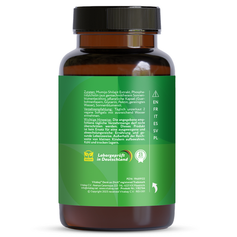 Liposomal Mumijo Shilajit - 120 Capsules 2000mg High Dose
