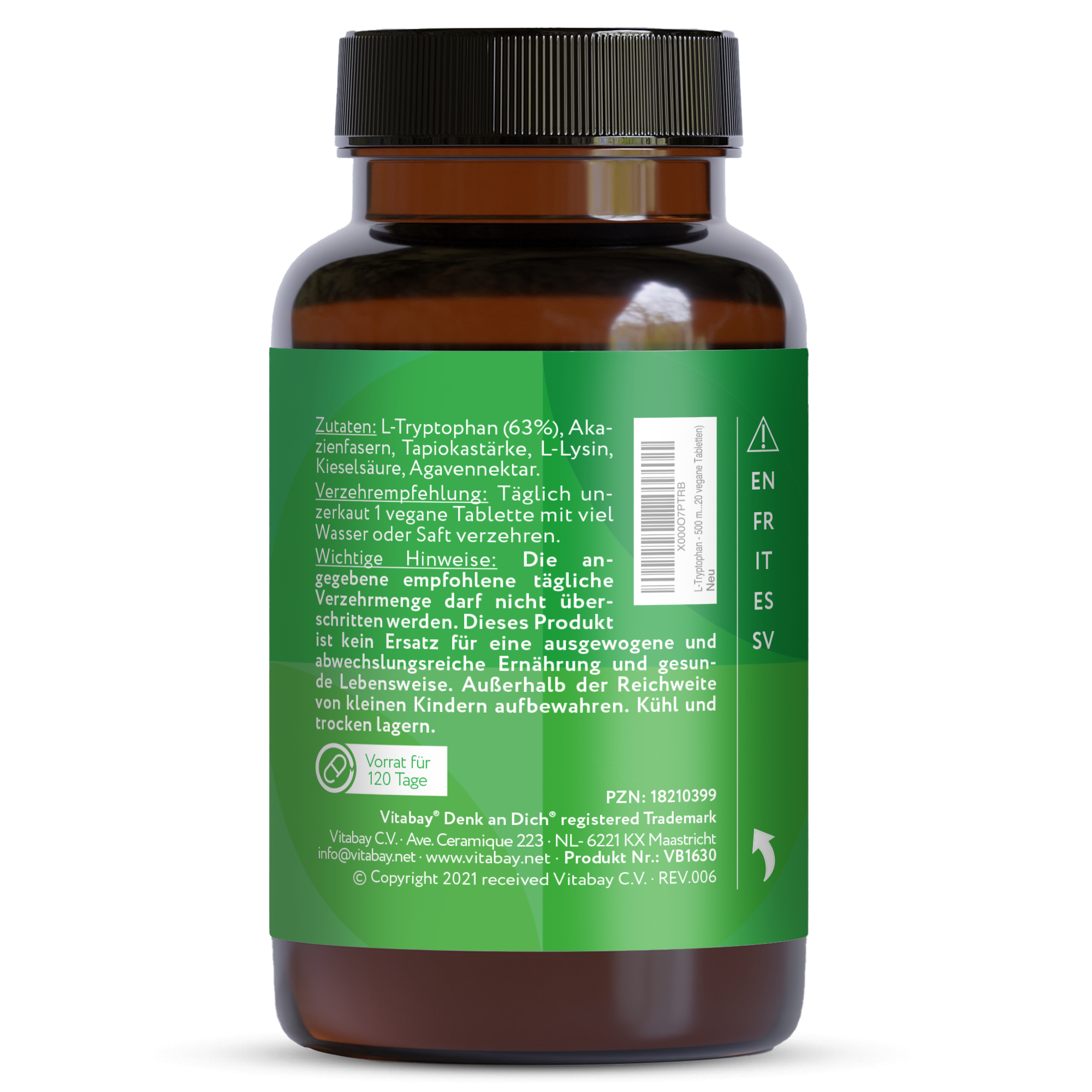 L-Tryptophan 500mg vegan