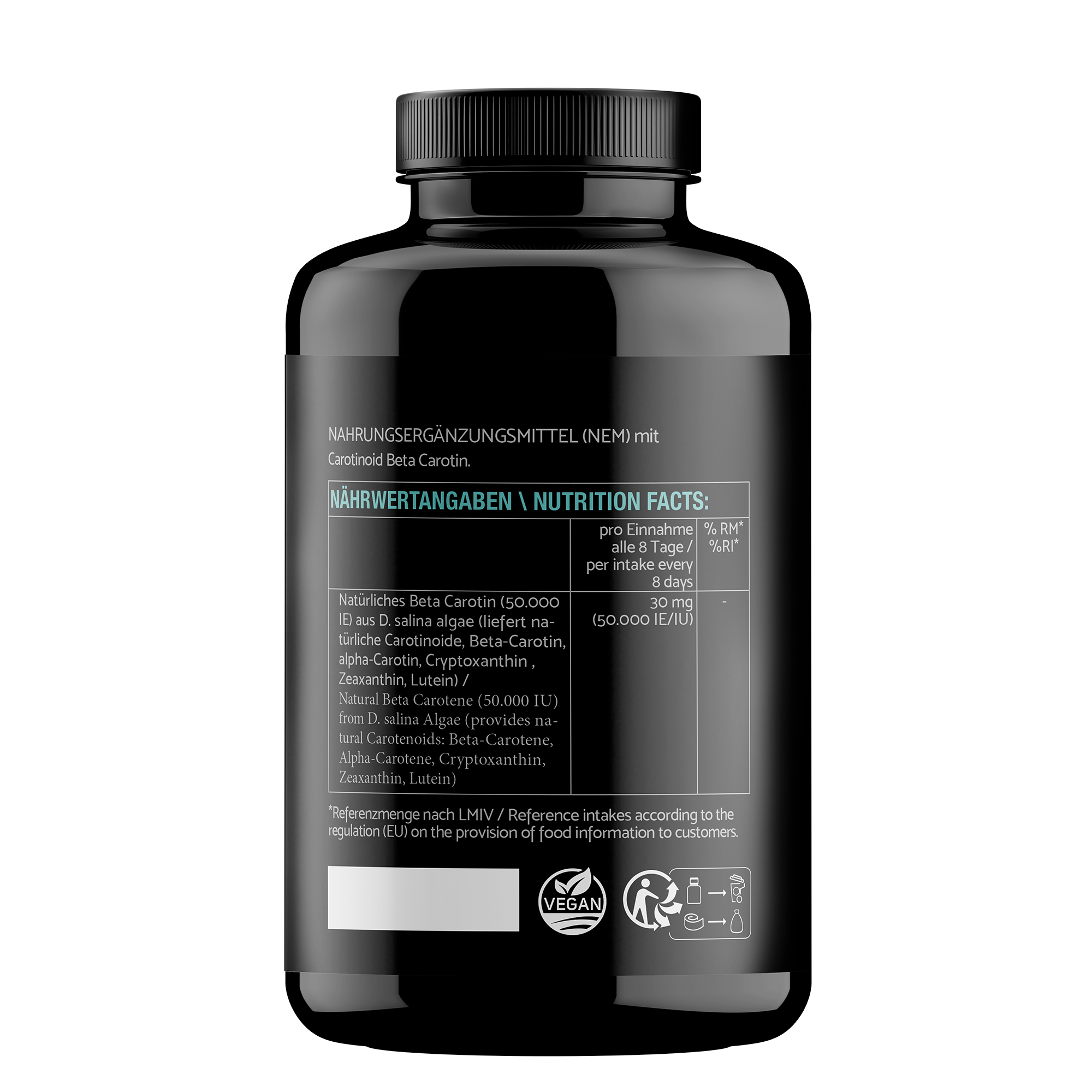 BETA TAN - Beta Carotin - 50000 IU - 180 vegane Kapseln