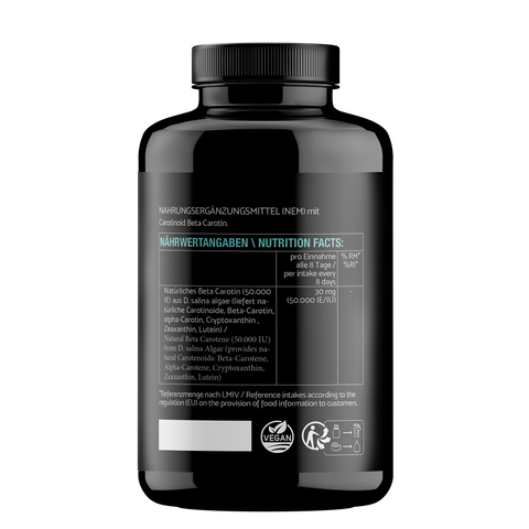 BETA TAN - Beta Carotin - 50000 IU - 180 vegane Kapseln