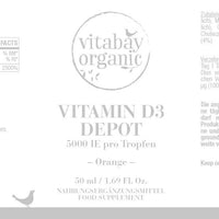 Vitamin D3 Liquid 5.000 IE Depot - 50ml vegane Tropfen