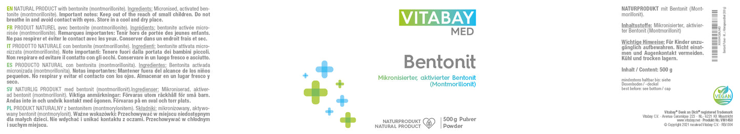 Bentonit - 500 g veganes Pulver