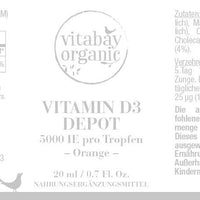 Vitamin D3 Liquid 5.000 IE Depot - 20ml vegane Tropfen