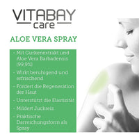 Aloe Vera Spray für Körper & Haar - 99,9 % biologisch reine Aloe Vera, mit Hyaluronsäure - 2 x 300ml
