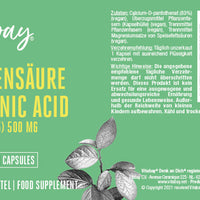 Pantothensäure 500 mg - 200 vegane Kapseln