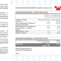 Vitamin D3 1000 IE - 120 vegane Gummibärchen für Kinder