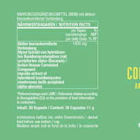 Shiitake Extrakt 500mg - 30 vegane Kapseln - Aktive hexosekorrelierte Verbindung