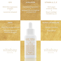 DMAE Serum - 50 ml - mit 2,5% DMAE + 5% R-Alpha Liponsäure + 2,5% Retinol Vitamin A + 5% Aloe Vera