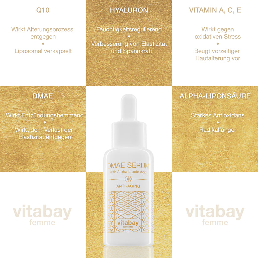 DMAE Serum 50 ml mit 2,5 DMAE + 5 RAlpha Liponsäure + 2,5 Reti