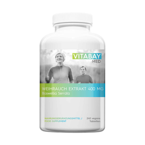 Boswellia Weihrauch Extrakt - 400 mg - 240  vegane Tabletten