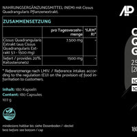 Cissus Quadrangularis Extrakt 2500 mg - 180 vegane Kapseln