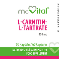 L-Carnitin- L-Tartrate - 250mg 60 Kapseln
