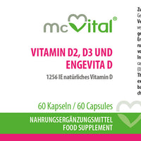 Vitamin D2, D3 und Engevita D - 60 Kapseln