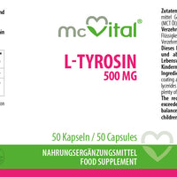 L-Tyrosin 500mg - 50 Kapseln