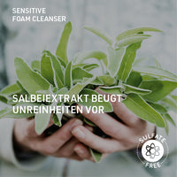Sensitive Foam Cleanser mit Salbei- und Melissenextrakt, sulfatfrei, besonders mild