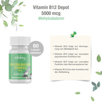Vitamin B12 Depot 5000 mcg - 60 vegane Lutschtabletten