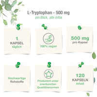 L-Tryptophan - 500 mg - 120 Kapseln