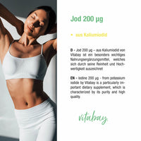 Jod 200 µg aus Kaliumiodid - 250 vegane Kapseln