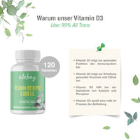 Vitamin D3 Depot 5.000 I.E. - 120 vegane Tabletten