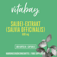 Salbei Extrakt  600 mg - 100 vegane Kapseln
