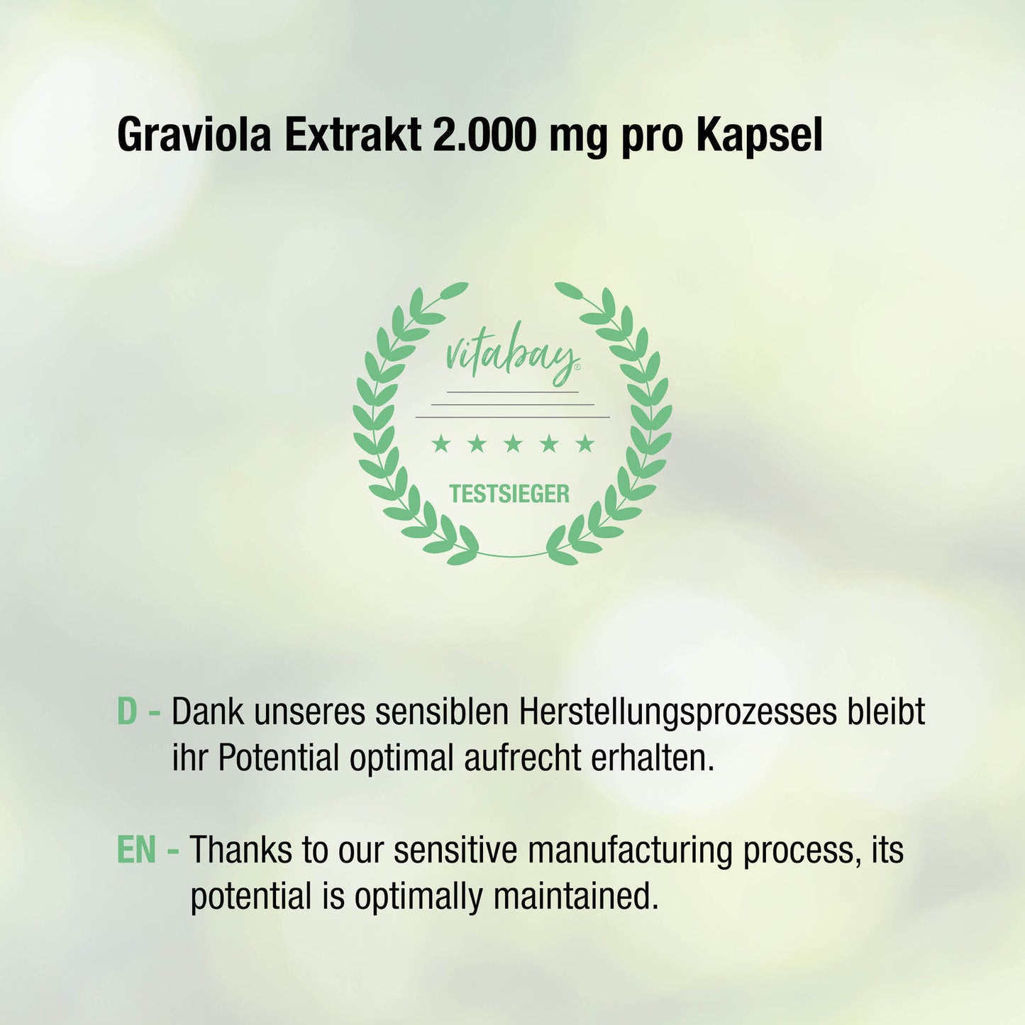 Graviola Extrakt 2.000 mg - 90 vegane Kapseln