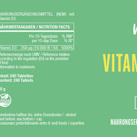 Vitamin D3 Depot 10.000 I.E. - 240 vegane Tabletten
