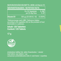 Vitamin D3 Depot 20.000 I.E. - 120 vegane Tabletten