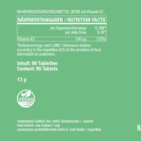 Vitamin K2 100 µg - 90 vegane Tabletten