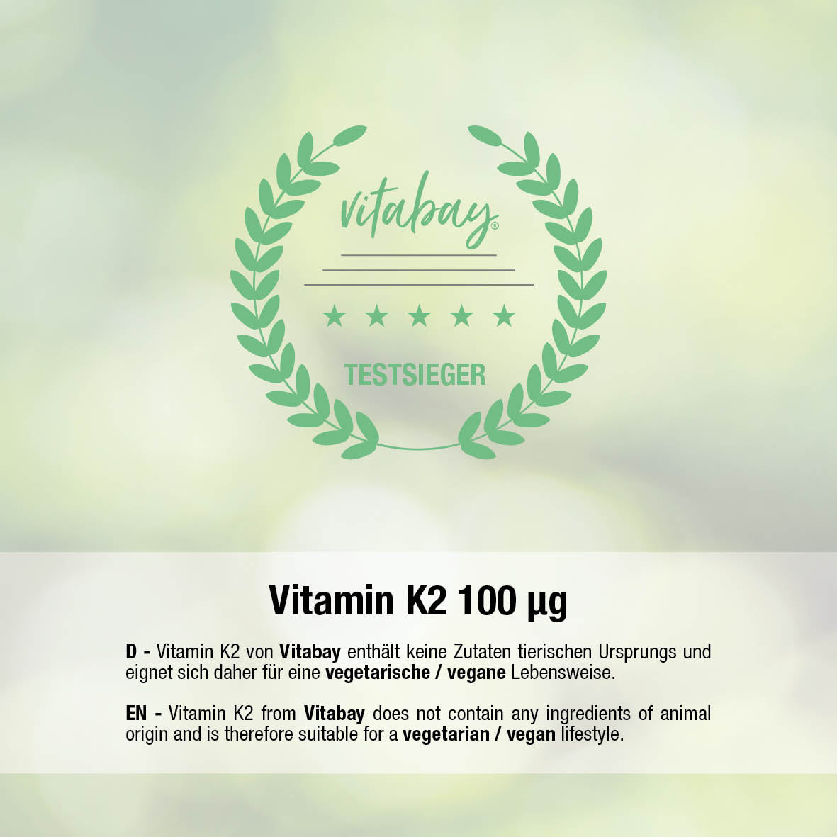 Vitamin K2 100 µg  - 120 vegane Tabletten