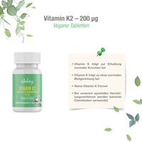 Vitamin K2 MK-7 200 µg - 90 vegane Tabletten