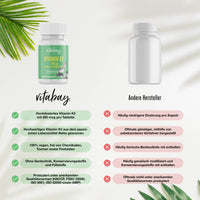 Vitamin K2 MK-7 200 µg  - 120 vegane Tabletten