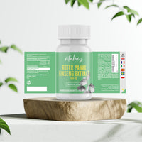 Roter Panax Ginseng Extrakt 600 mg -100 vegane Kapseln
