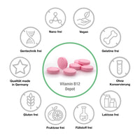 Vitamin B12 Depot 1000 mcg - 120 vegane Lutschtabletten